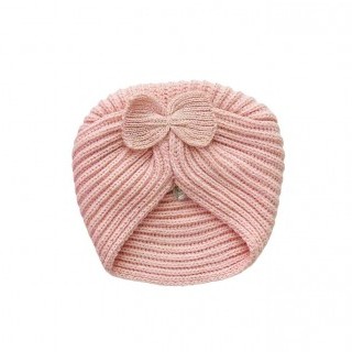 Turban hiver rose 6/12 mois 47 cm