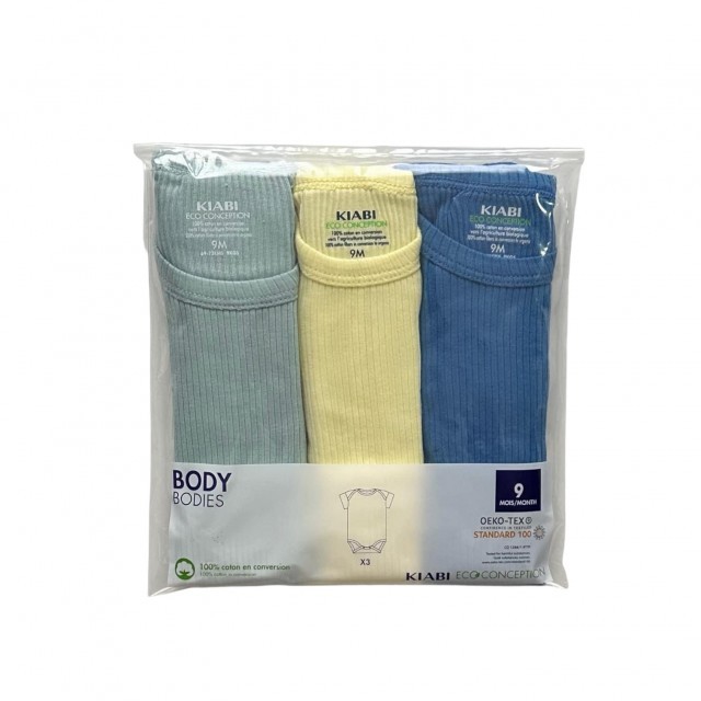 Lot de 3 bodys KIABI 69/72 cm